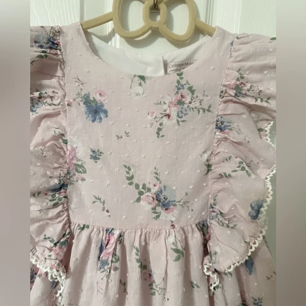 Catherine Malandrino Pink Floral Ruffle Dress